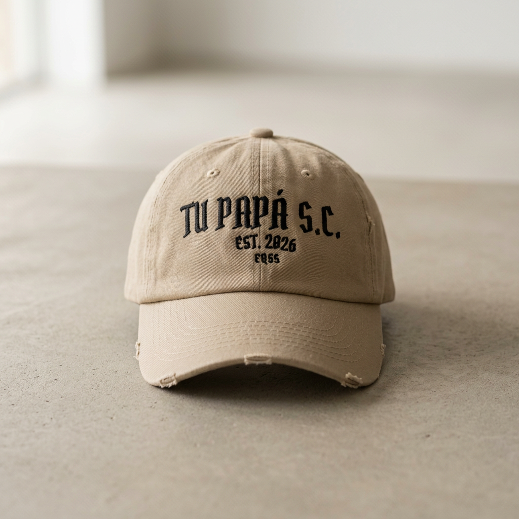 Dad Cap Tan Distressed